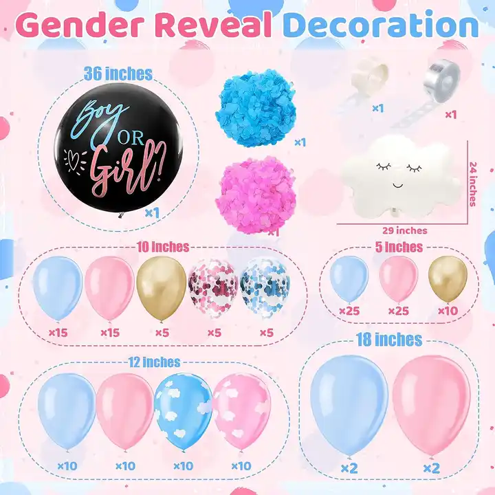 Baby Gender Reveal Balloon Garland Kit